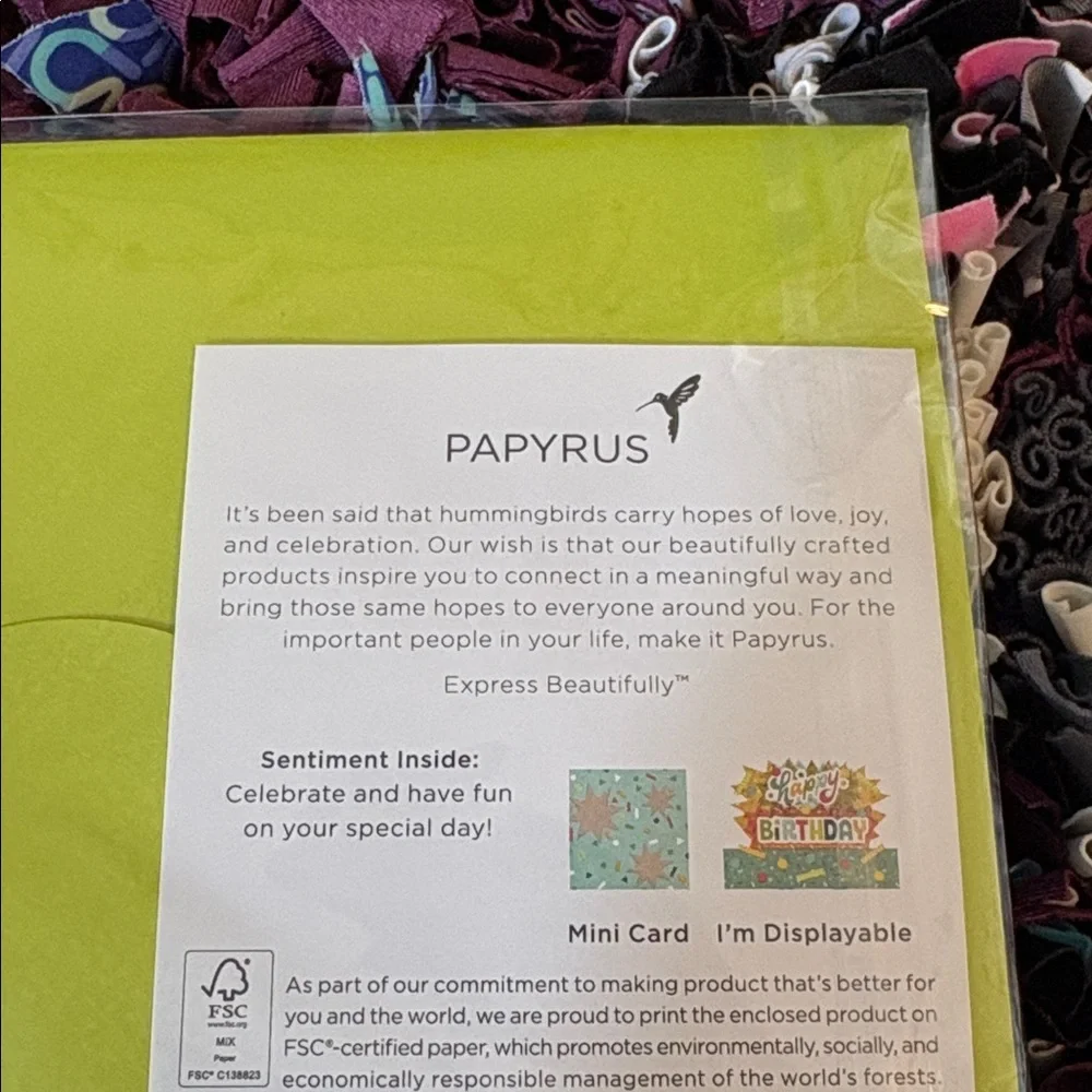 🆕Papyrus 3D Displayable Birthday Greeting Card